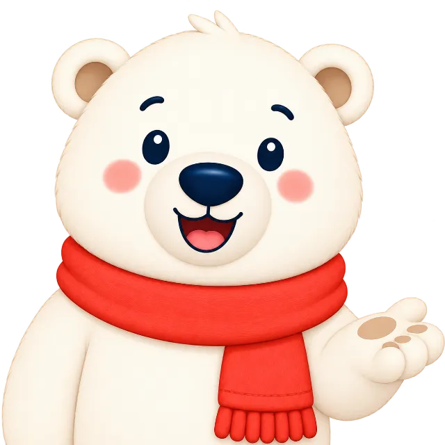 Polar the bear explaining an answer